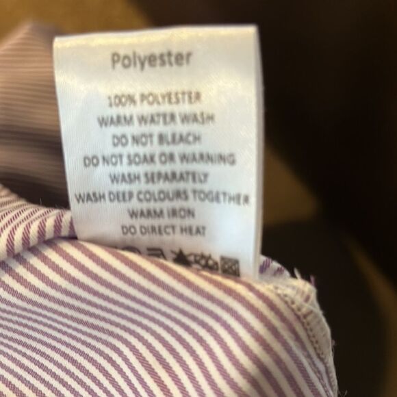 MLM Label Horizontal White & Maroon Stripe Cold Shoulder Blouse - Picture 5 of 5